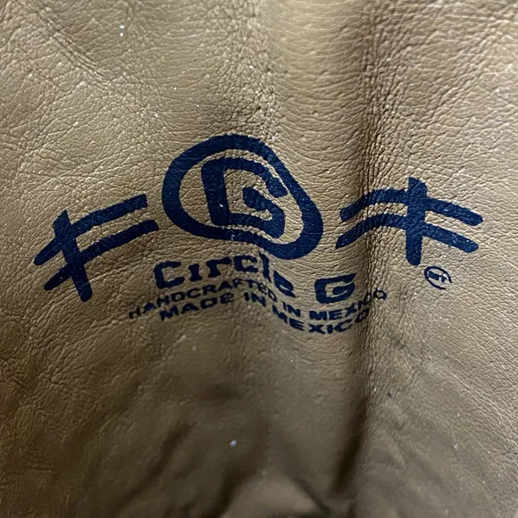Circle G Lthr Embroidery Western Boot 8