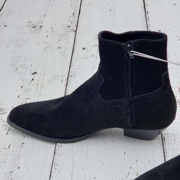 Civil Regime Black Suede Leather Chelsea Boots Mens Sz 8 Womens 9.5 / 41