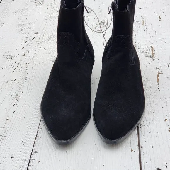 Civil Regime Black Suede Leather Chelsea Boots Mens Sz 8 Womens 9.5 / 41