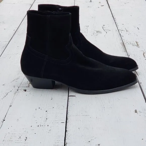 Civil Regime Black Suede Leather Chelsea Boots Mens Sz 8 Womens 9.5 / 41