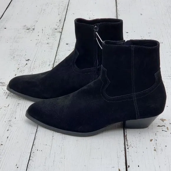Civil Regime Black Suede Leather Chelsea Boots Mens Sz 8 Womens 9.5 / 41
