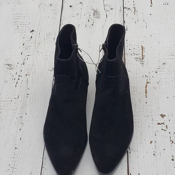 Civil Regime Black Suede Leather Chelsea Boots Mens Sz 8 Womens 9.5 / 41