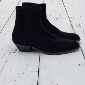 Civil Regime Black Suede Leather Chelsea Boots Mens Sz 8 Womens 9.5 / 41