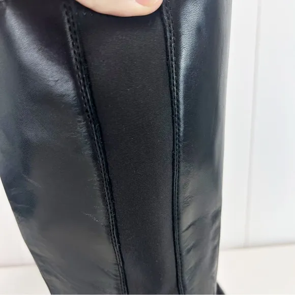Clarks Cheyn Meryl Women's Tall Boots Size 9M Black Leather Cushioned Round Toe