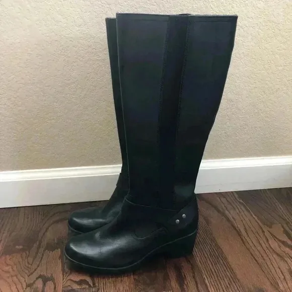 Clarks Malia Willo Tall Knee High Equestrian Leather Boots Women’s SZ 6 26112194