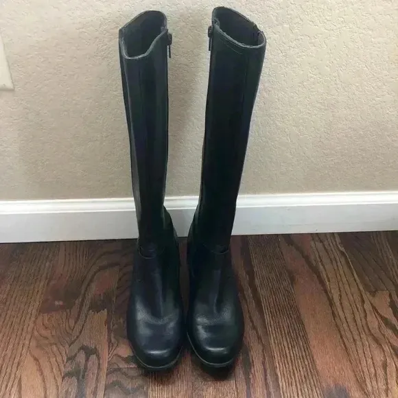 Clarks Malia Willo Tall Knee High Equestrian Leather Boots Women’s SZ 6 26112194