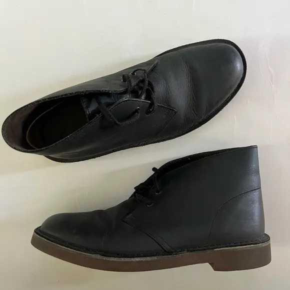 Clark’s Men's Black Leather Boots size: 10