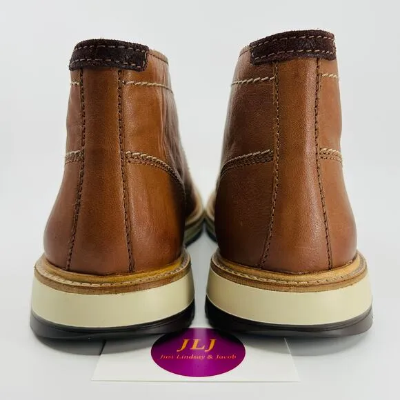 Clarks Men's Chantry Mid Tan Brown Leather Lace Up Chukkas Boots Size 10