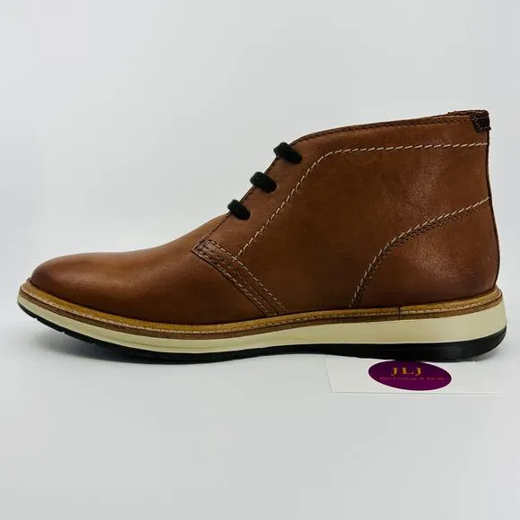 Clarks Men's Chantry Mid Tan Brown Leather Lace Up Chukkas Boots Size 10