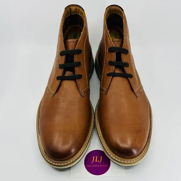 Clarks Men's Chantry Mid Tan Brown Leather Lace Up Chukkas Boots Size 10