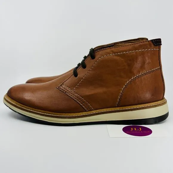 Clarks Men's Chantry Mid Tan Brown Leather Lace Up Chukkas Boots Size 10