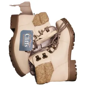 Cliffs by White Mountain Pathfield Winter White Lace Up Ankle Boots Size 6M NIB