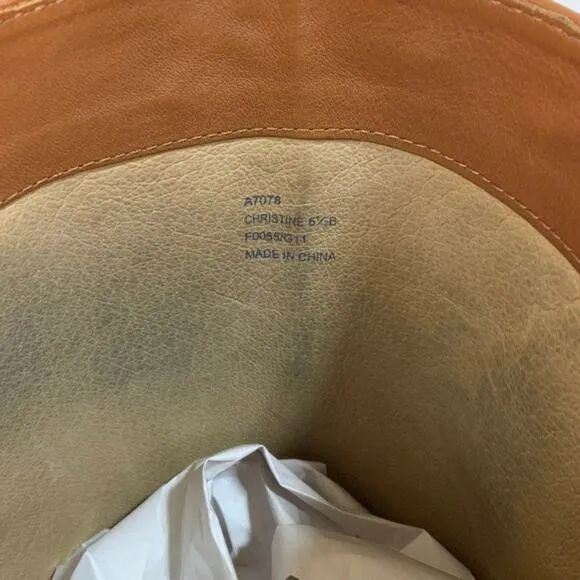 Coach Christine Leather Riding Boots Knee High Chestnut Camel Women's Size 6.5