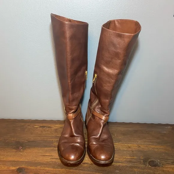 Coach Mysie Leather Riding Boots