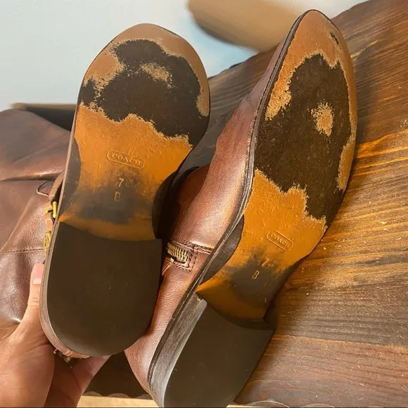 Coach Mysie Leather Riding Boots