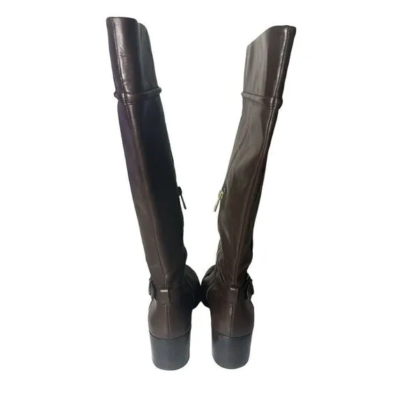 Coach Stacy Brown Leather Riding Equestrian Boots Size 8.5 Knee High