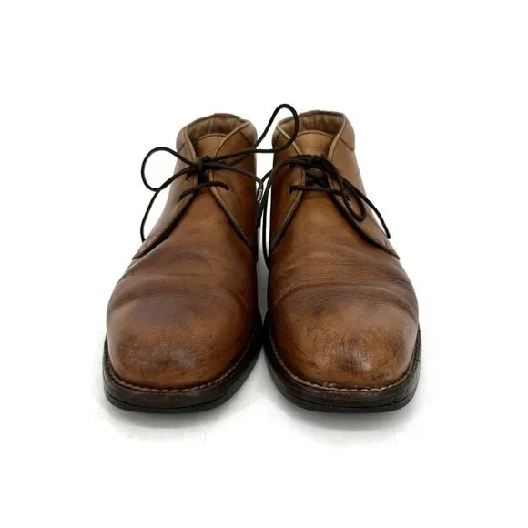 Coach Women's Distressed Leather Lace-Up Chukka Boots Brown Size 7