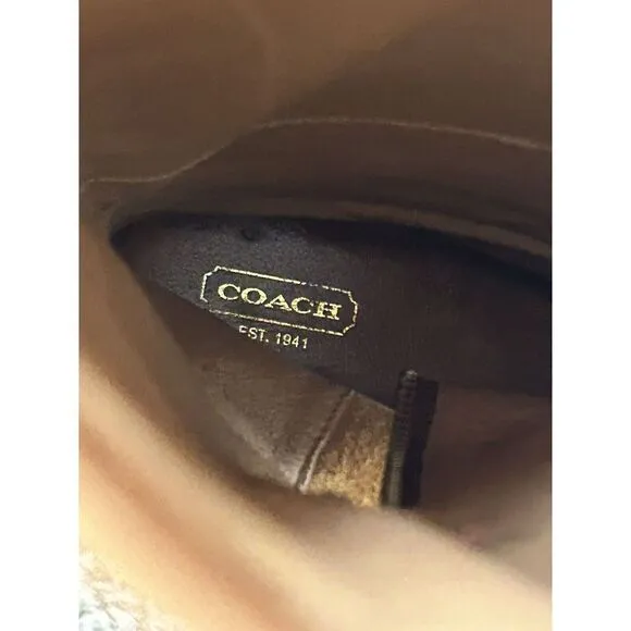Coach Martta Soft Leather Riding Equestrian Brown Boots Size 7 B MSRP $295