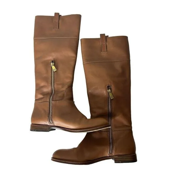 Coach Martta Soft Leather Riding Equestrian Brown Boots Size 7 B MSRP $295