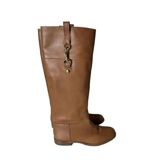 Coach Martta Soft Leather Riding Equestrian Brown Boots Size 7 B MSRP $295