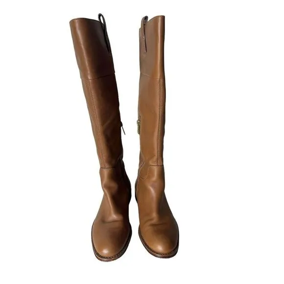 Coach Martta Soft Leather Riding Equestrian Brown Boots Size 7 B MSRP $295