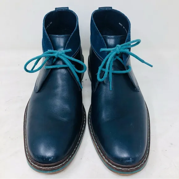 Cole Haan Blue Leather Chukka Boots