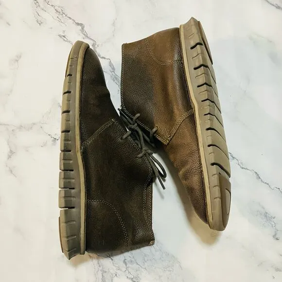Cole Haan Chukka Boots Mens 9 Stitch Out Zero Grand Brown Leather