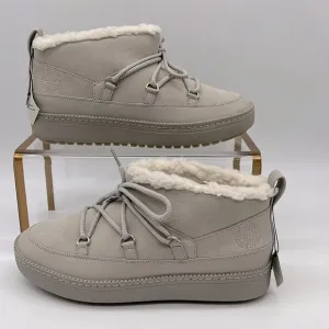Cole Haan Cloudfeel Waterproof Suede Mini Snow Boots Dove Gray