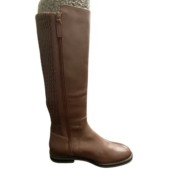 Cole Haan Clover Stretch Leather Tall Boots Knee High Equestrian Riding 5.5B