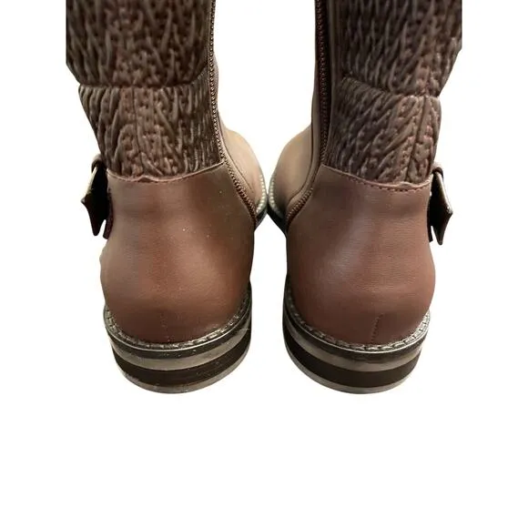Cole Haan Clover Stretch Leather Tall Boots Knee High Equestrian Riding 5.5B