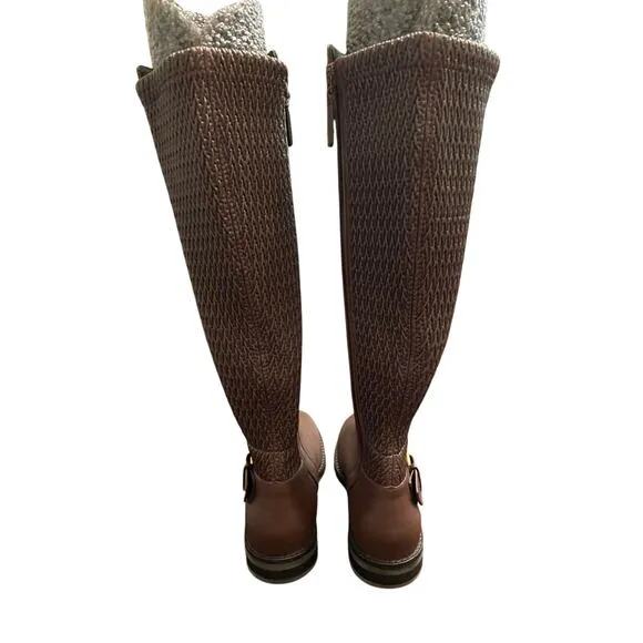 Cole Haan Clover Stretch Leather Tall Boots Knee High Equestrian Riding 5.5B
