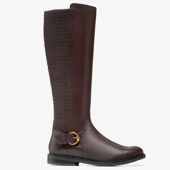 Cole Haan Clover Stretch Leather Tall Boots Knee High Equestrian Riding 5.5B