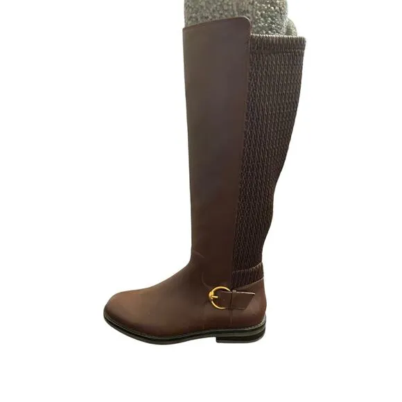 Cole Haan Clover Stretch Leather Tall Boots Knee High Equestrian Riding 5.5B