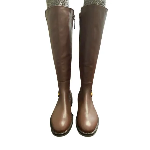 Cole Haan Clover Stretch Leather Tall Boots Knee High Equestrian Riding 5.5B