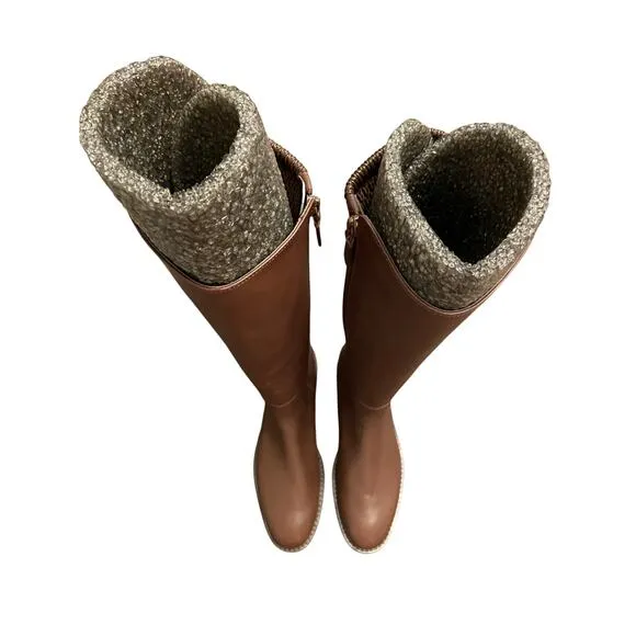 Cole Haan Clover Stretch Leather Tall Boots Knee High Equestrian Riding 5.5B