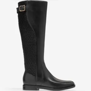 Cole Haan Idah Women's Black Leather Equestrian Riding Boots, Size 6.5