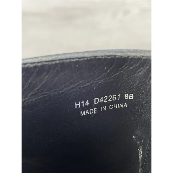 Cole Haan Kenmare D42261 Womens Riding Boot US 8B Black Leather Side Zip