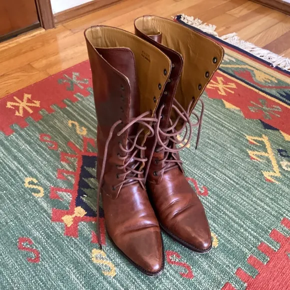 Cole Haan Leather Lace Boots