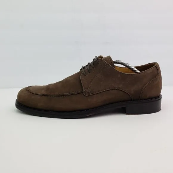 Cole Haan Mens Size 11.5 Brown Leather Suede Waterproof Dress Oxford Shoes