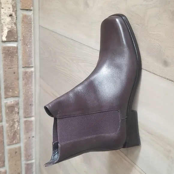 COLE HAAN Womens brown leather ankle boots y2k