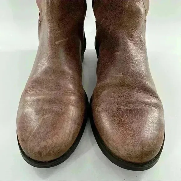 Cole haan womens knee high boots size 10 brown leather zip up riding equestrian