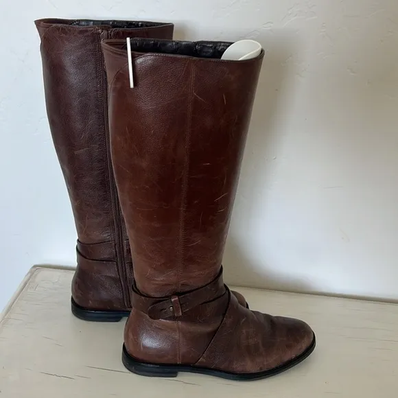Cole Haan Women’s Petra Belt Boot II D40765 Tall Riding Boots Brown Size 8 B