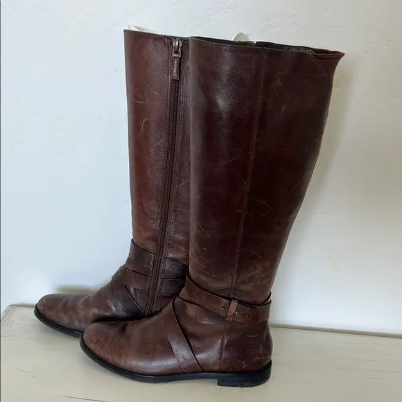Cole Haan Women’s Petra Belt Boot II D40765 Tall Riding Boots Brown Size 8 B