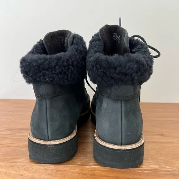Cole Haan Zerogrand Explore Lace Up Waterproof Hiking Boots Black Women's Size 6