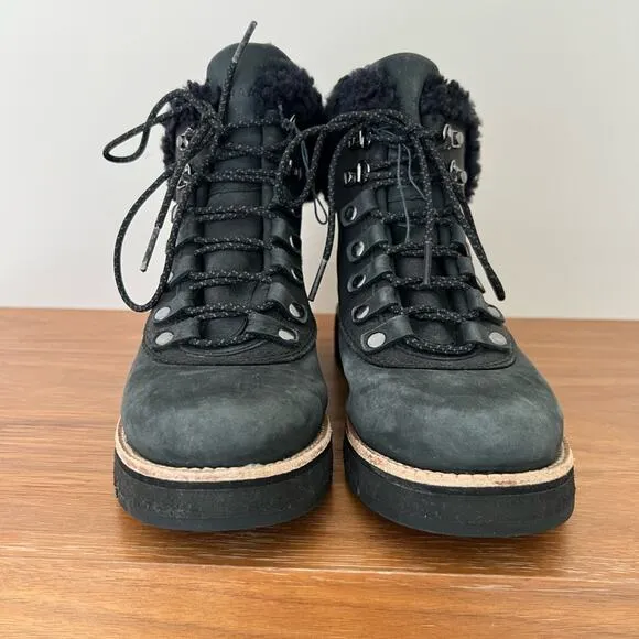 Cole Haan Zerogrand Explore Lace Up Waterproof Hiking Boots Black Women's Size 6
