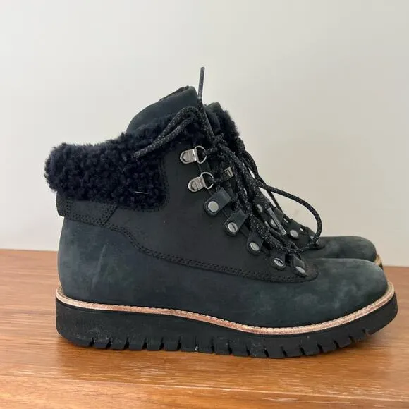Cole Haan Zerogrand Explore Lace Up Waterproof Hiking Boots Black Women's Size 6