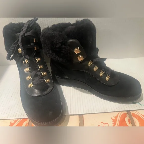 COLE HAAN ZEROGRAND Leather &amp; Wool Hiking Boot Casual WearWomen’s Size 8 NEW