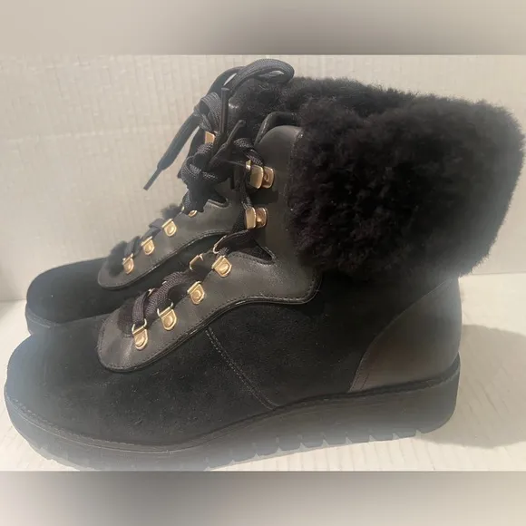 COLE HAAN ZEROGRAND Leather &amp; Wool Hiking Boot Casual WearWomen’s Size 8 NEW