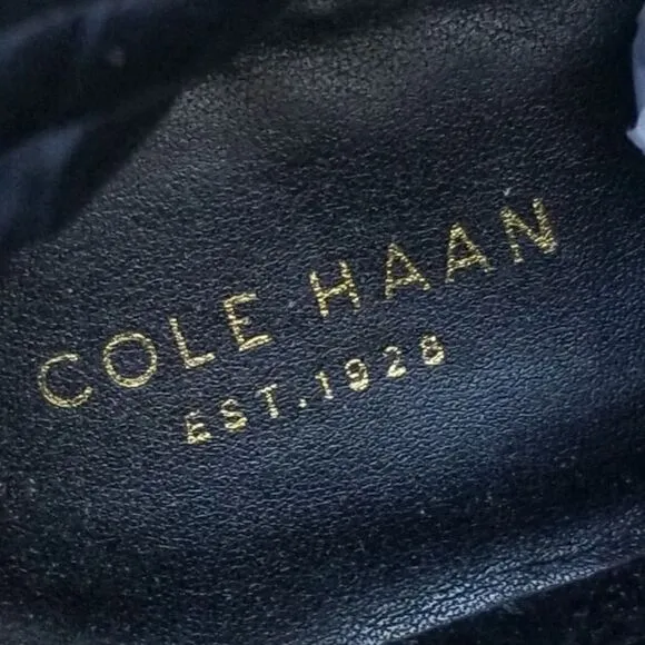 Cole Haan Rockland Black Leather Full Zip Equestrian Riding Tall Boots 7.5