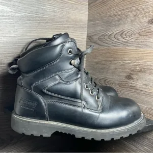 Coleman socket mens black leather lace boots